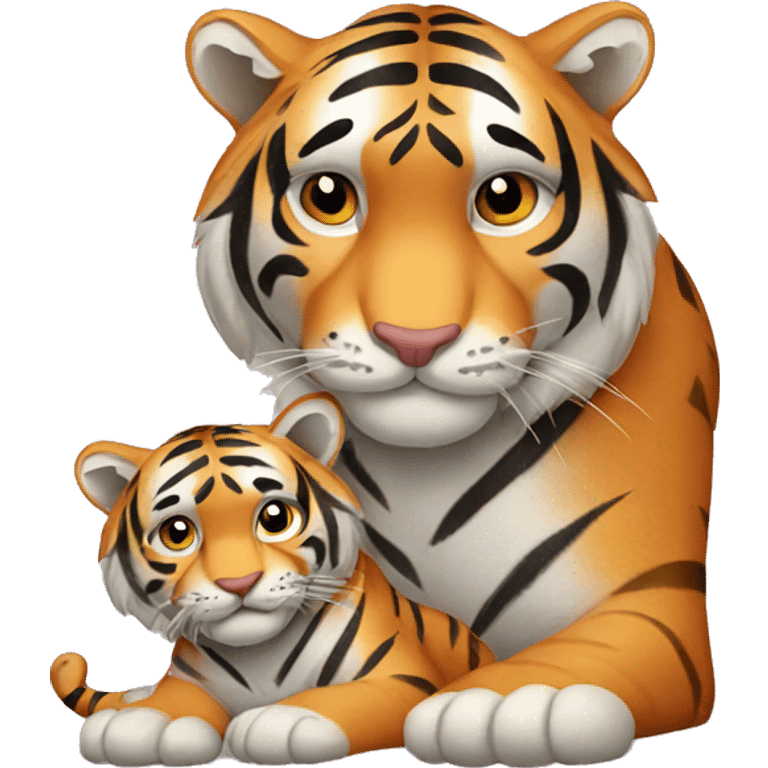 Tiger with cub  emoji