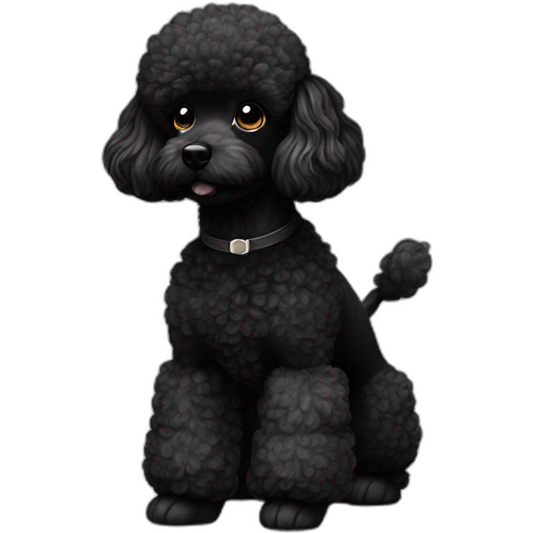 toy poodle black emoji