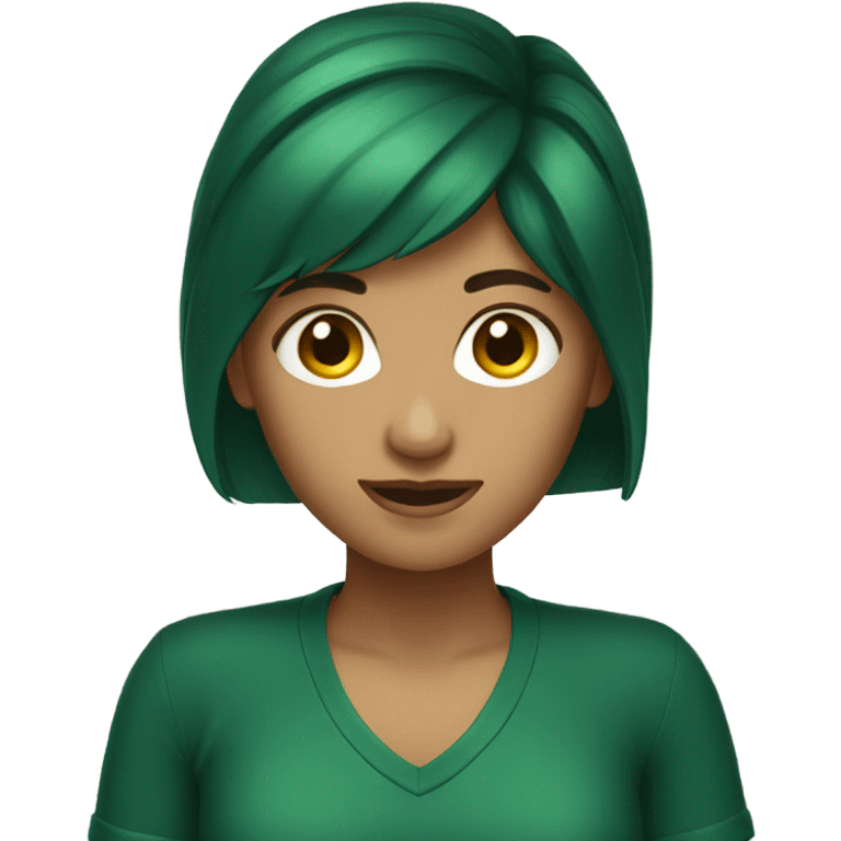 Dark Green mini skirt isolated emoji