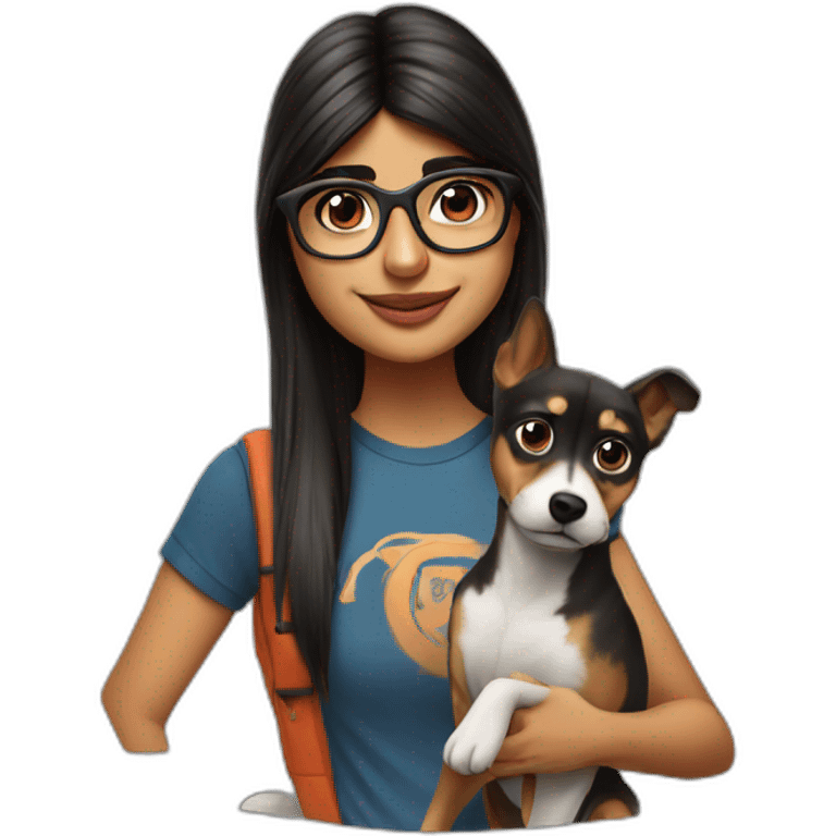 Mia khalifa with dog emoji