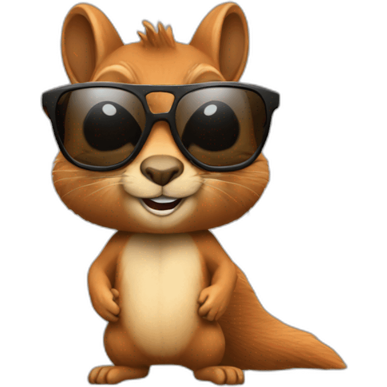 Squirrel with sunglasses emoji