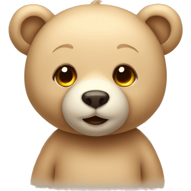 Cute beige bear emoji