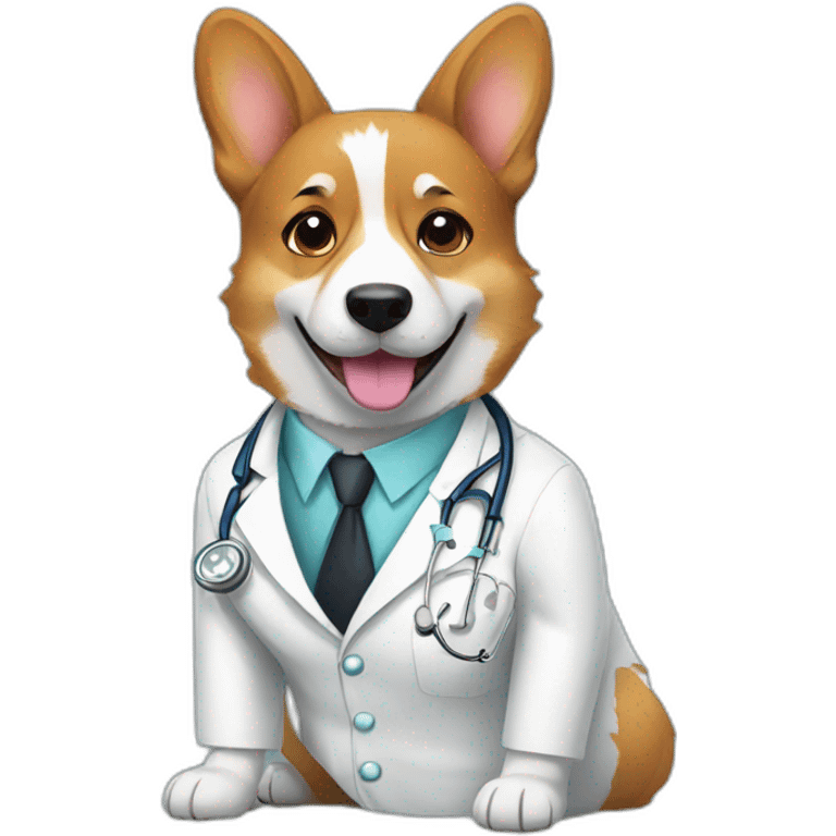 doctor corgi emoji