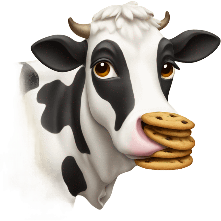 Cow eating cookies  emoji