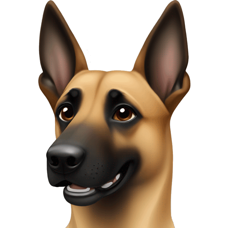 Belgian Malinois with black face ￼ emoji