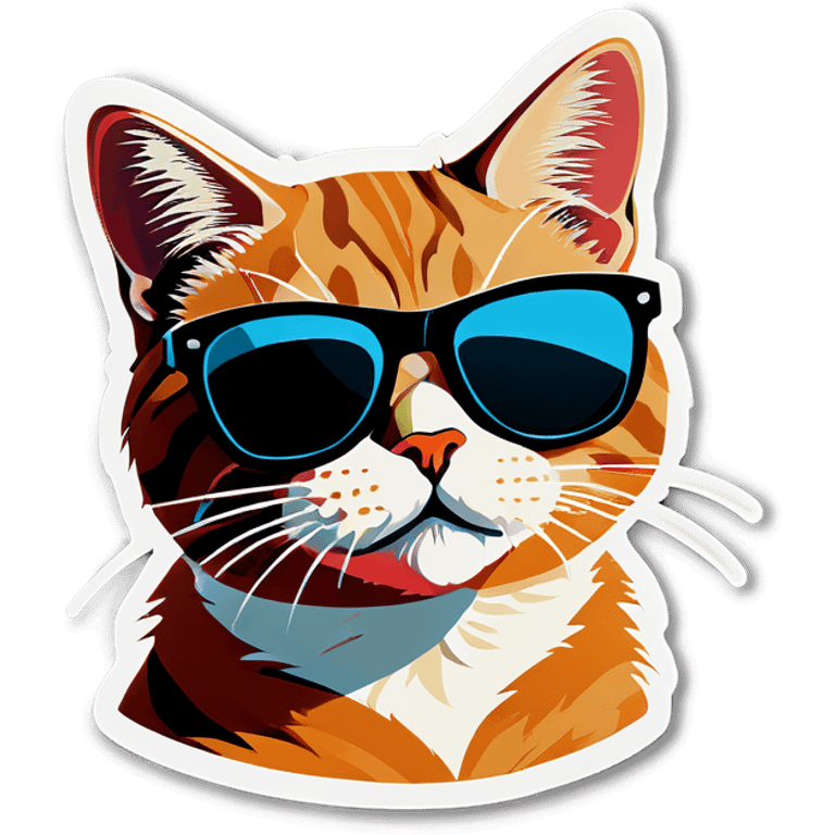 Cat with sunglasses emoji