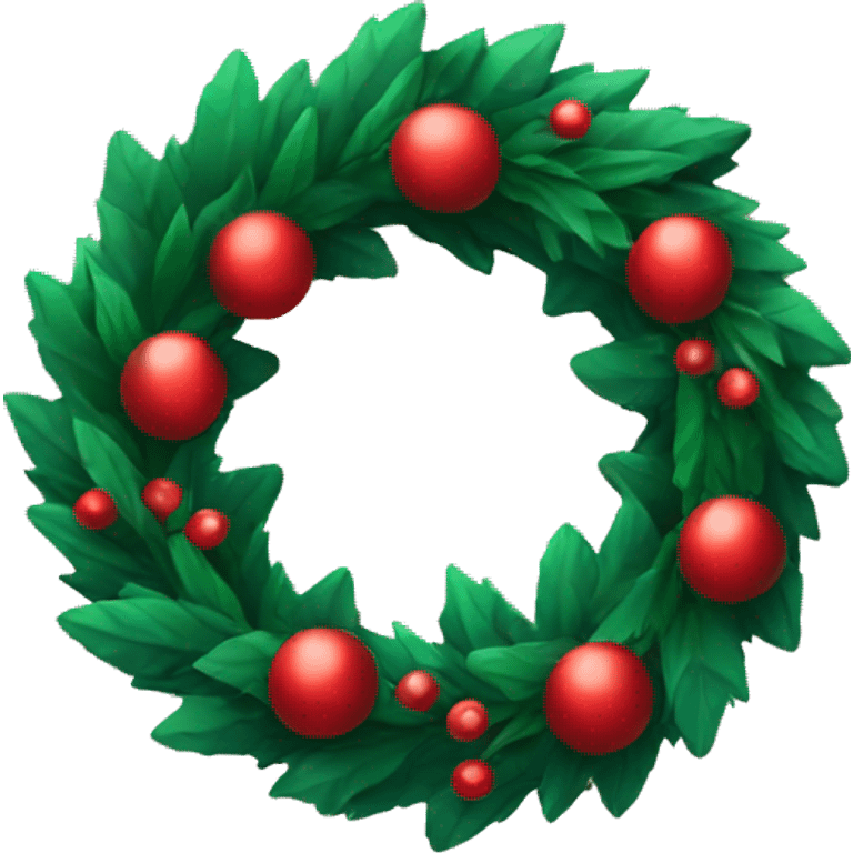 Christmas wreath emoji