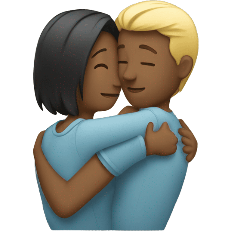 a couple hugging emoji