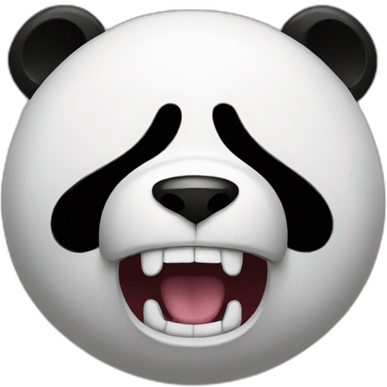 panda screaming emoji