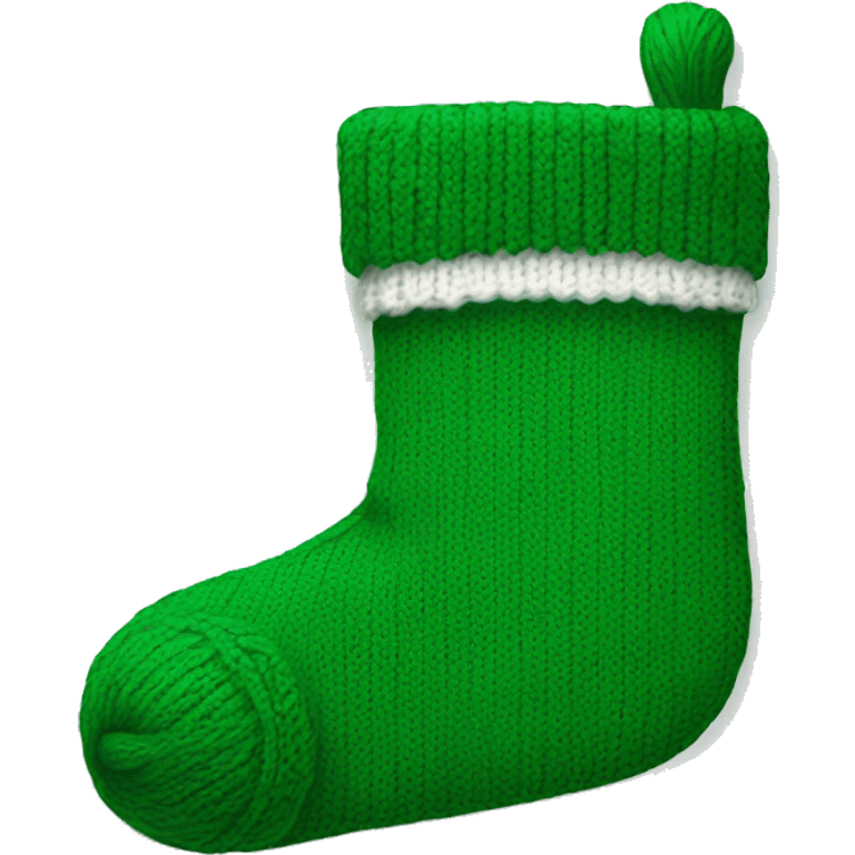 green knitted stocking emoji