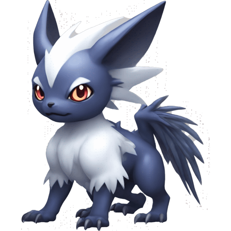 Edgy Cool Kawaii Baby Nargacuga-Absol-Garurumon-Pokémon Full Body Detailed High Quality emoji