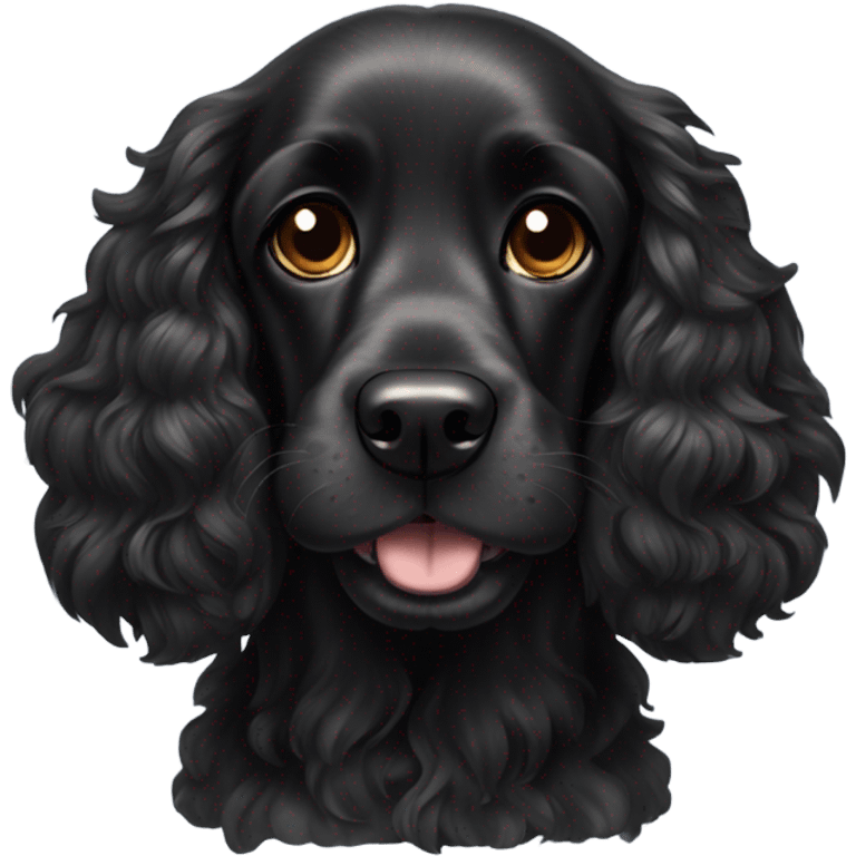 A black cocker spaniel  emoji