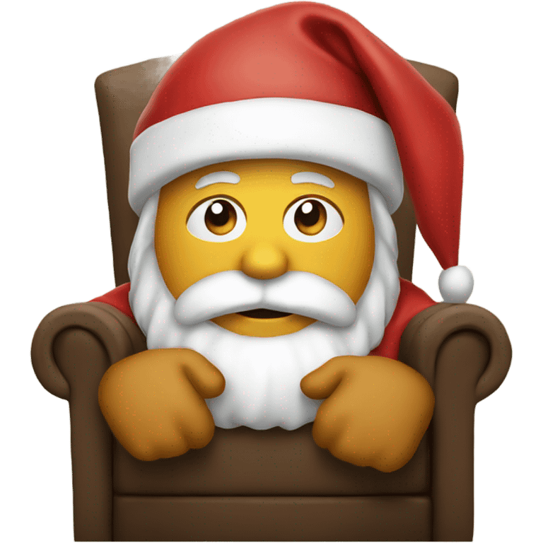 Santa watching over emoji