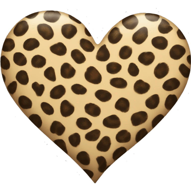 leopard print heart emoji