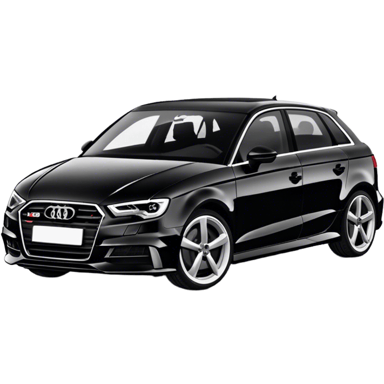 black audi A3 s line emoji