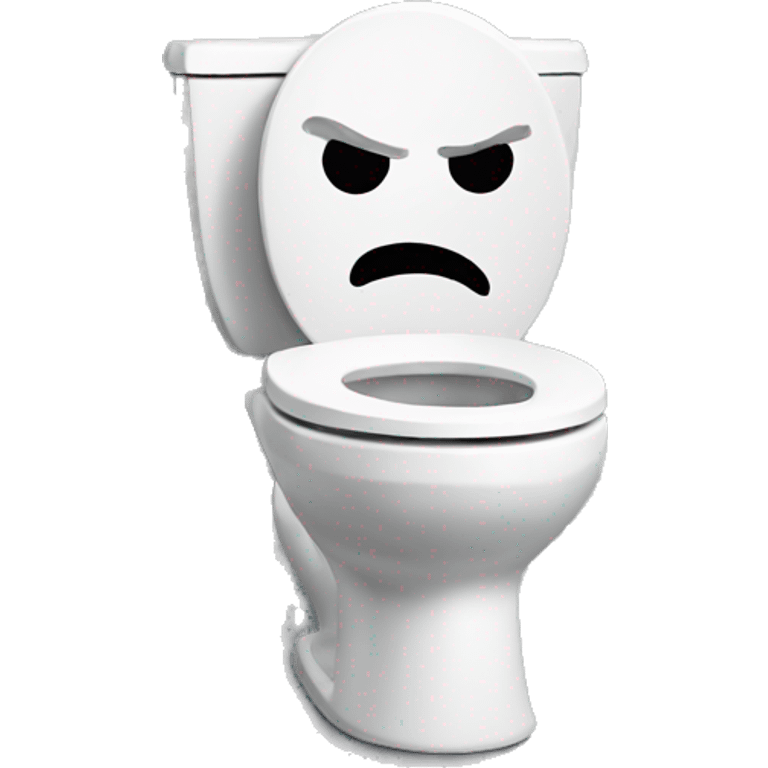 Angry toilet emoji