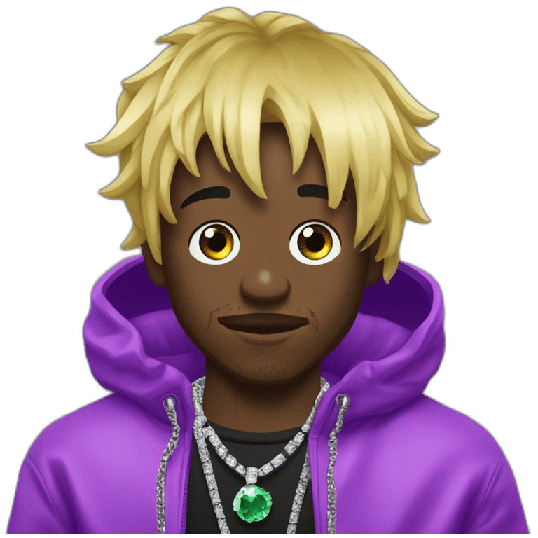 lil uzi vert avec son diamant dans le front emoji