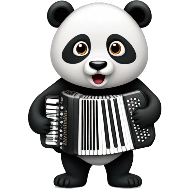 Panda playing acordeon emoji