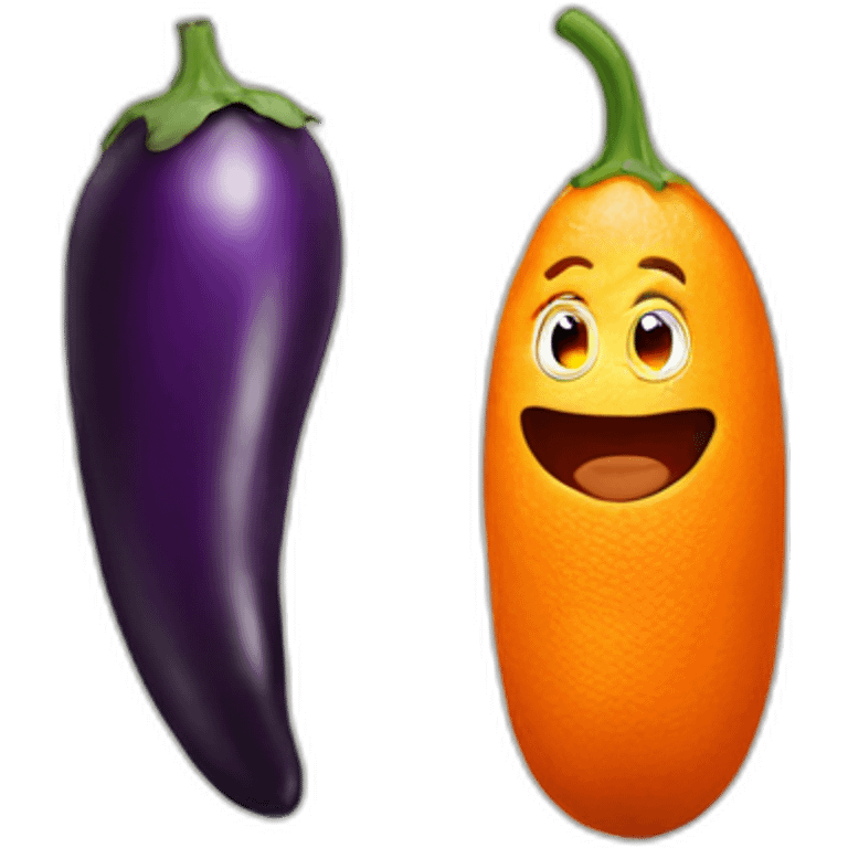 orange-eggplant emoji