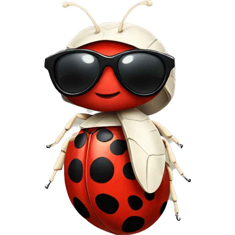 Ladybug with sunglasses  emoji