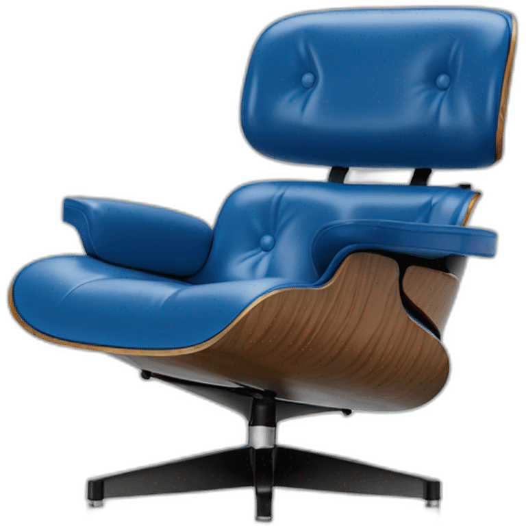 eames lounge chair in blue emoji