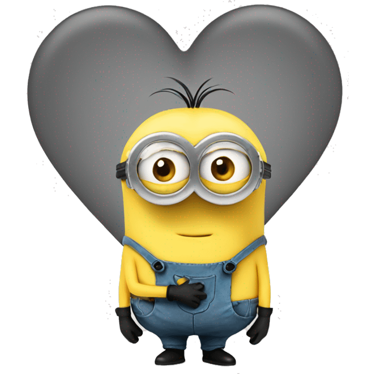 minion showing heart  emoji