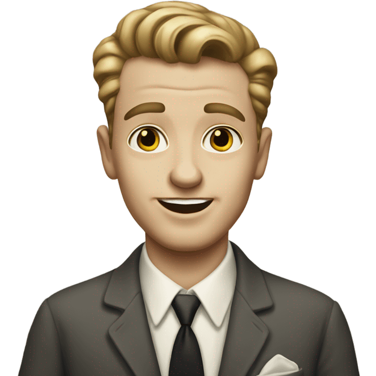 white man in 1950s emoji