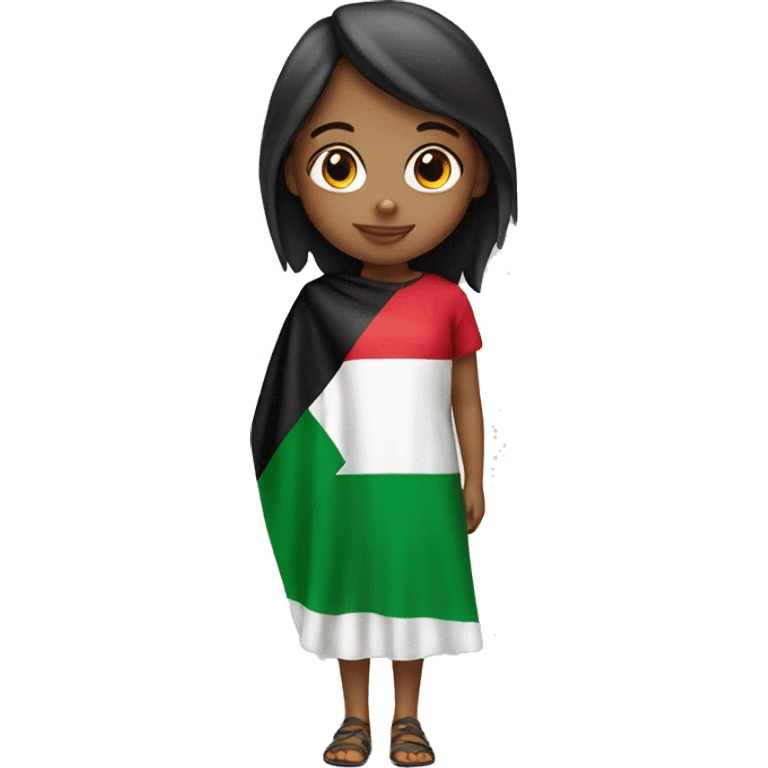 Girl with Palestine flag emoji