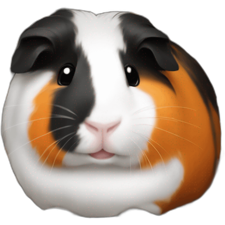 guinea pig black orange white mixed colours emoji