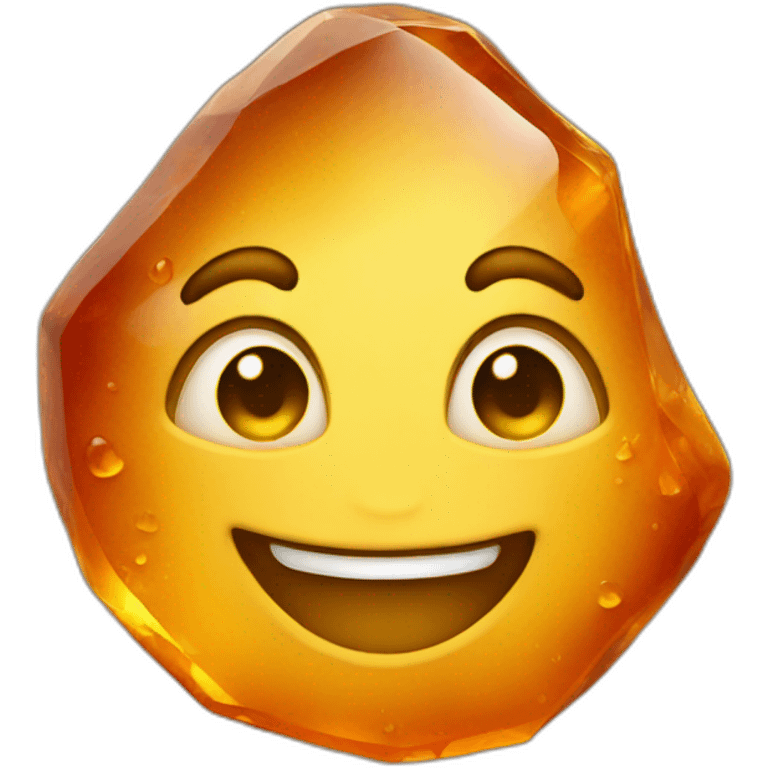 Amber stone smiling emoji