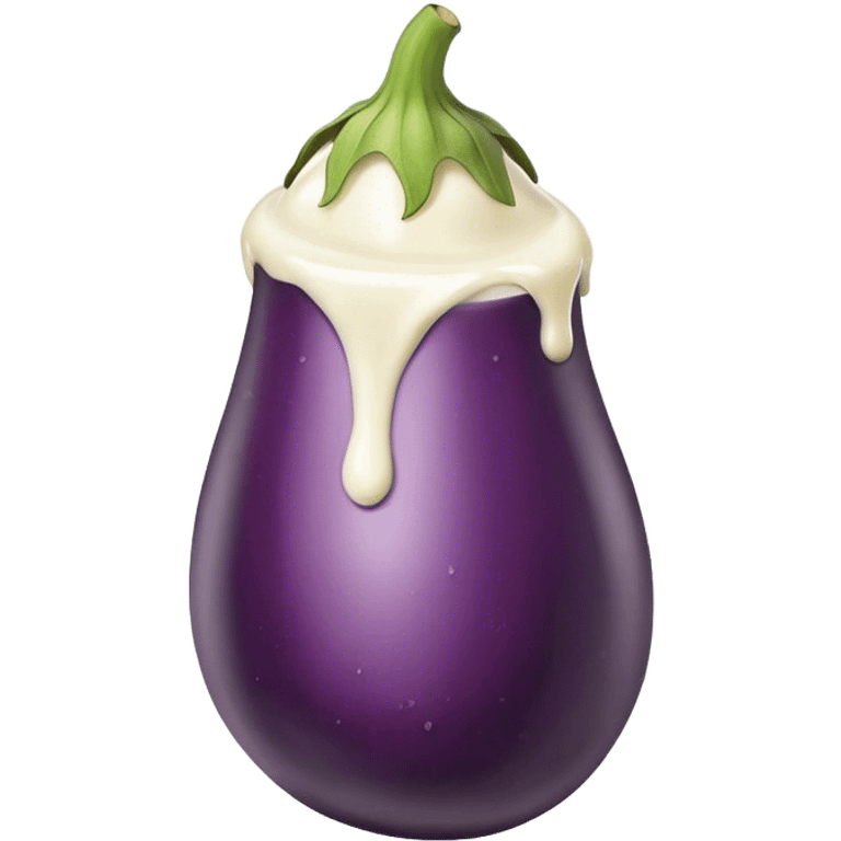 Eggplant in milk emoji