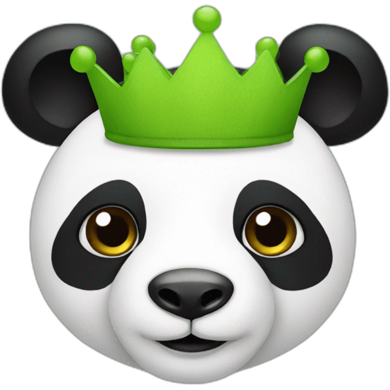 Panda with frog crown  emoji