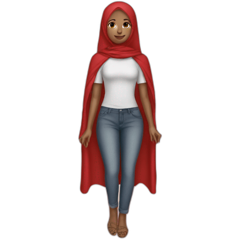 girl with strawberry hijab angel emoji