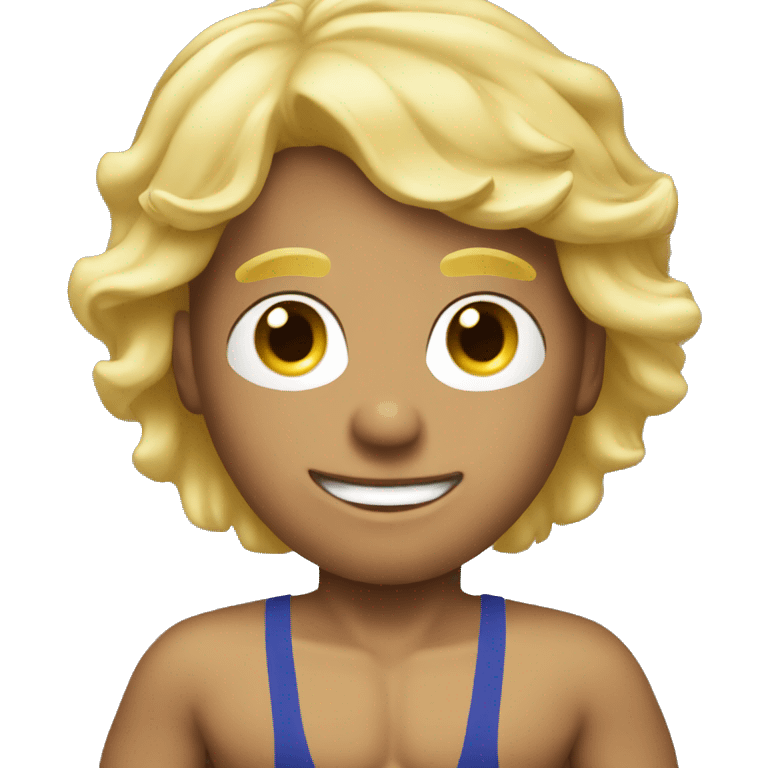 Blonde men in bikini emoji