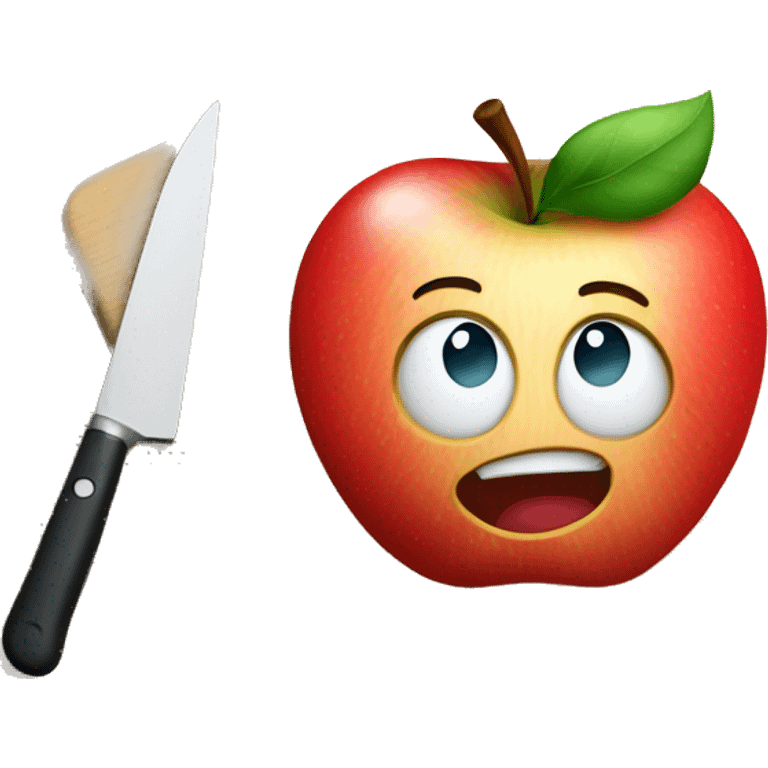 apple on cutting board emoji