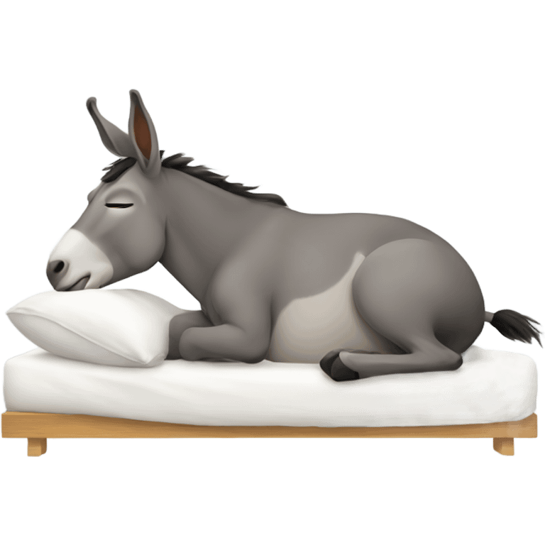 Donkey sleeping in bed emoji