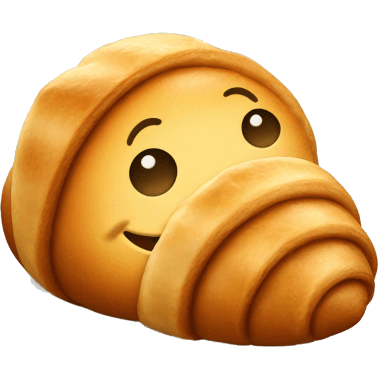 Happy croissant emoji