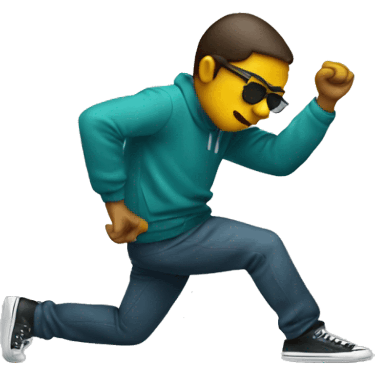 a person dabbing emoji