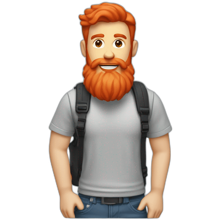 red head beard men with a t-shirt logo figma emoji