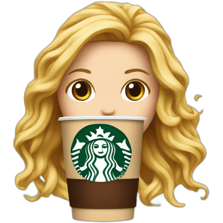 Starbucks logo looks like shakira emoji