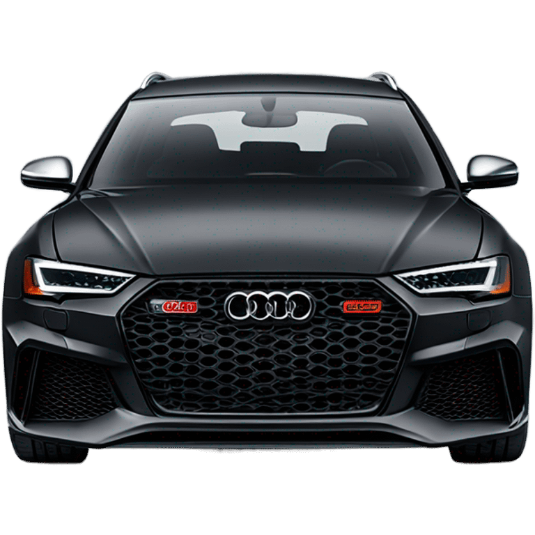 black audi rs6 emoji