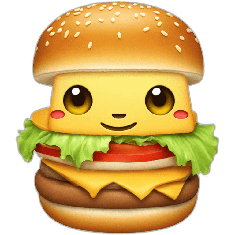 Ronflex eating burger emoji