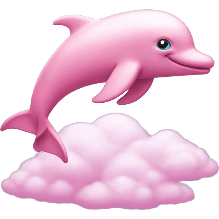 pink dolphin pink clouds emoji