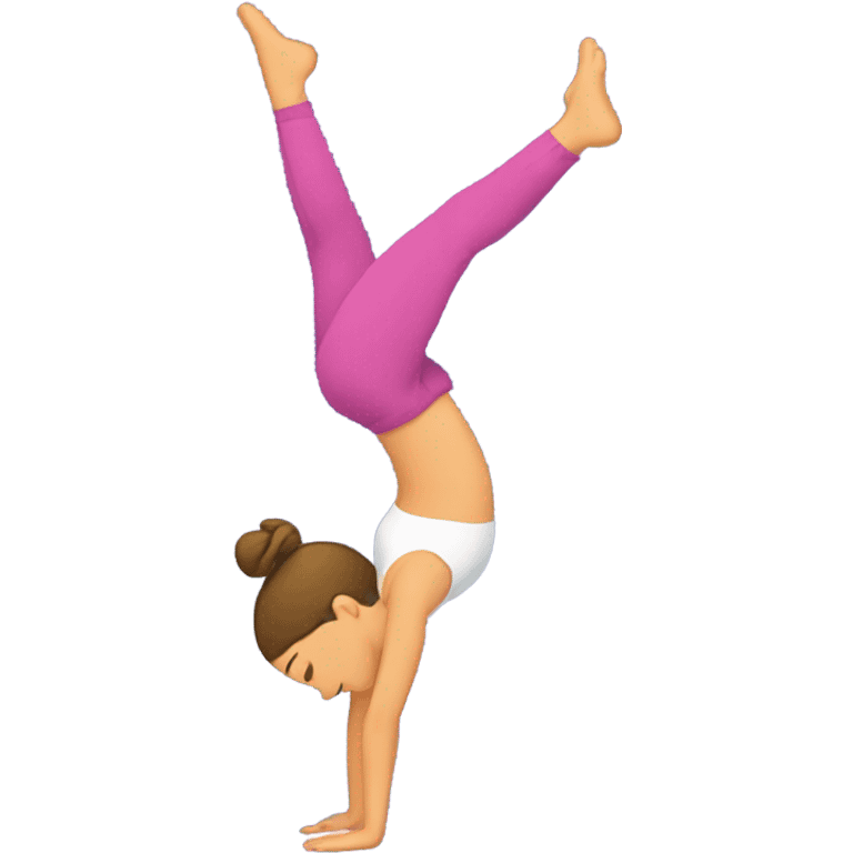 Girl doing handstand emoji