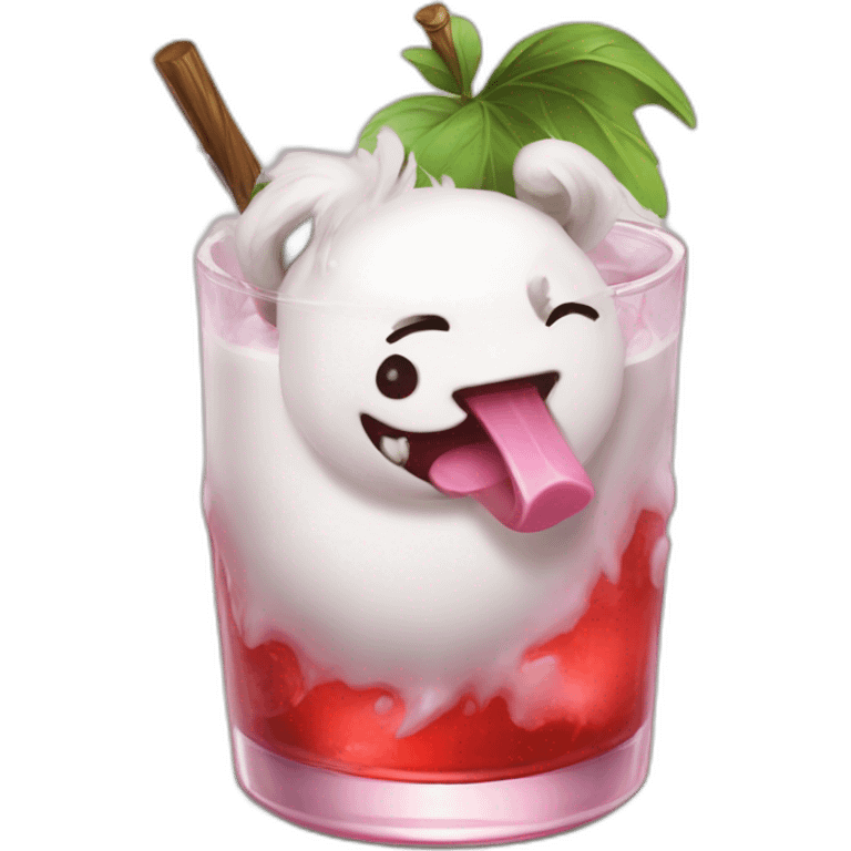 poro from lol making cocktail emoji