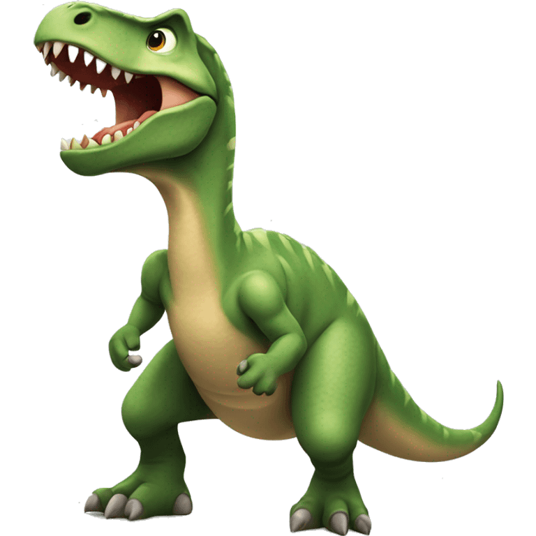 Dinosaurio con juguito emoji