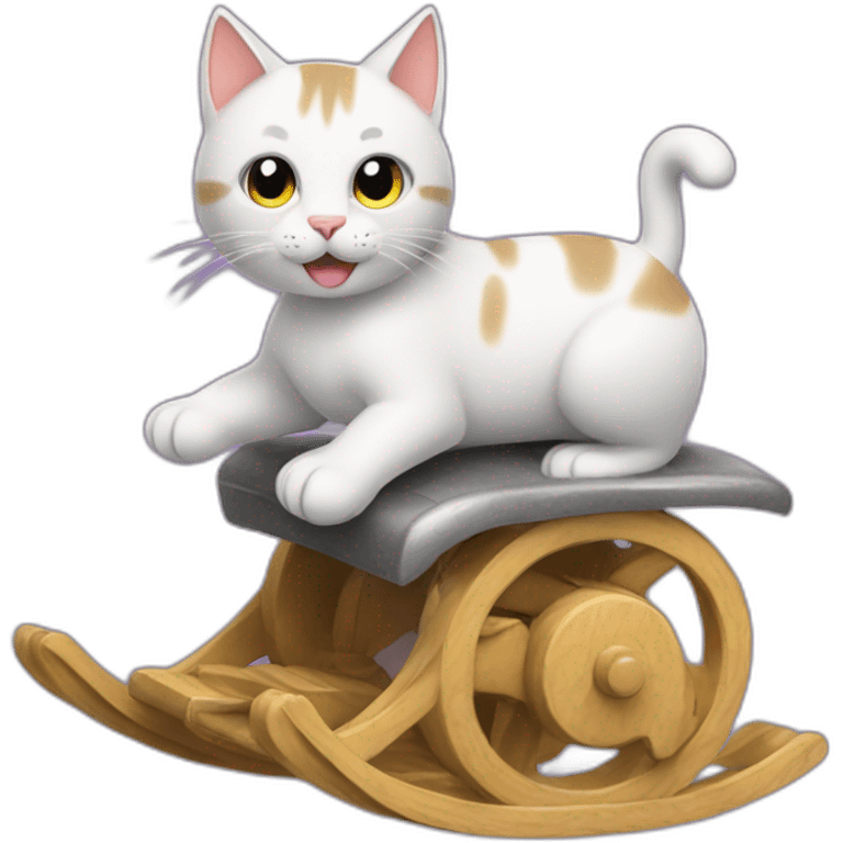 kitty riding a tirrex emoji