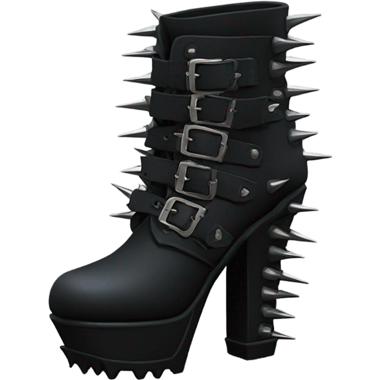 platform boots gothic with spikes emoji