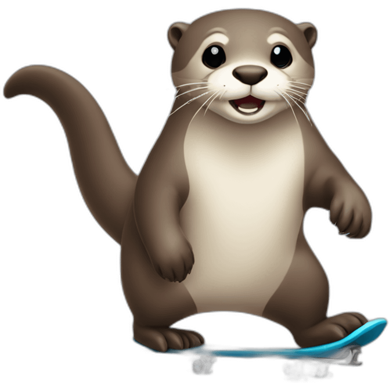 otter with ice skates emoji