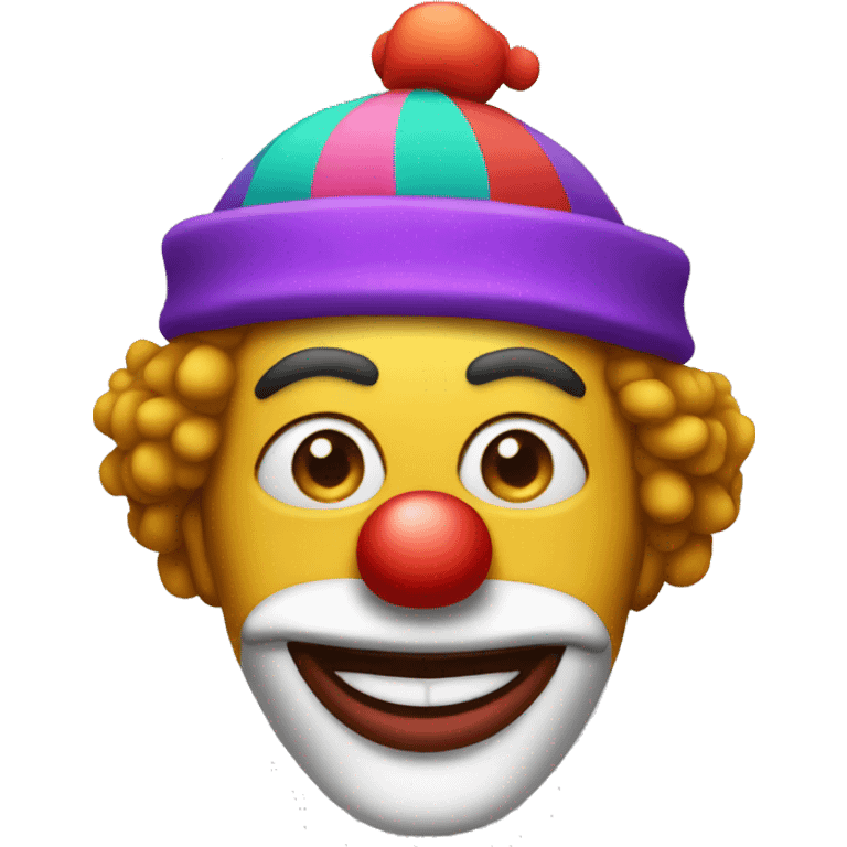 Clown with a beanie emoji